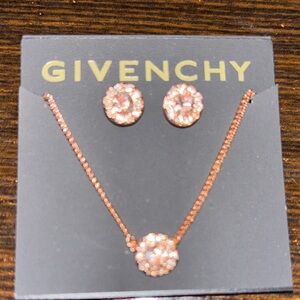 Givenchy Rose Gold Earrings and Necklace Set